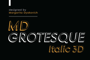 MD Grotesque Italic 3D Typeface for Modern Brand Identity
