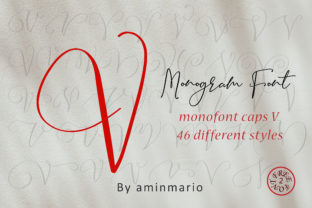 Monogram V Monofont Caps V: A Premium Script Handwritten Typeface for Editorial Design
