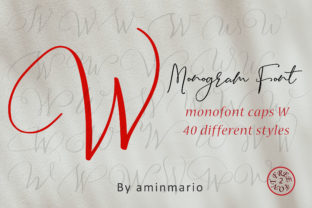 Monogram W Monofont Caps W: A Refined Script Handwritten Typeface for Editorial Branding