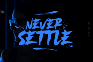 Never Settle: A Bold Handwritten Typeface for Editorial Impact