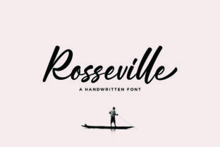 Rosseville Script Handwritten Font for Crafts and Labels